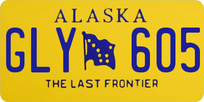 AK license plate GLY605