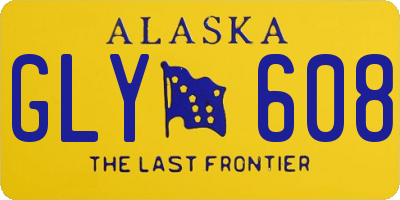 AK license plate GLY608