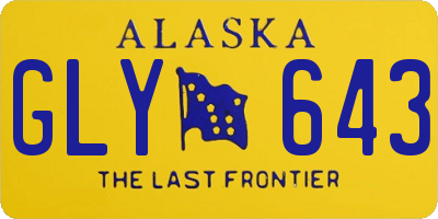 AK license plate GLY643