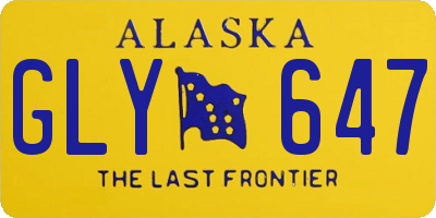 AK license plate GLY647
