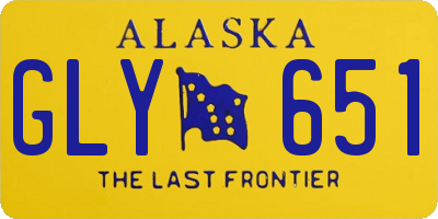 AK license plate GLY651