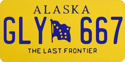AK license plate GLY667