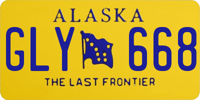 AK license plate GLY668