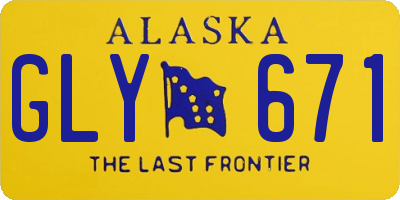AK license plate GLY671