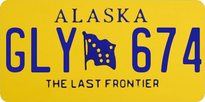 AK license plate GLY674