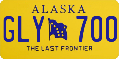 AK license plate GLY700
