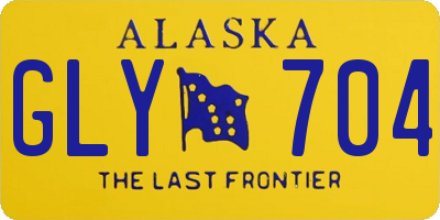AK license plate GLY704