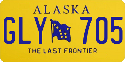 AK license plate GLY705