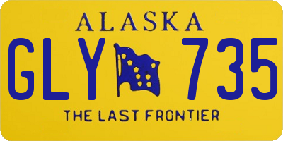 AK license plate GLY735