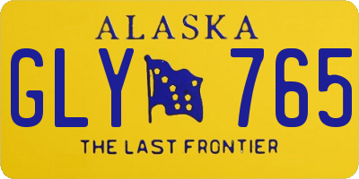 AK license plate GLY765