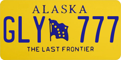 AK license plate GLY777
