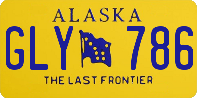AK license plate GLY786