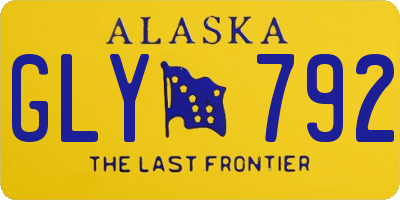 AK license plate GLY792