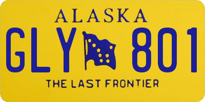 AK license plate GLY801