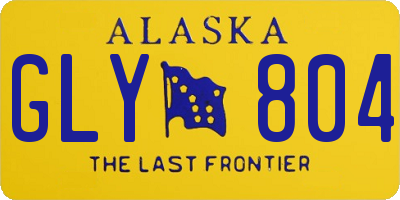 AK license plate GLY804