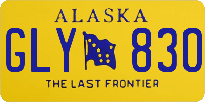 AK license plate GLY830
