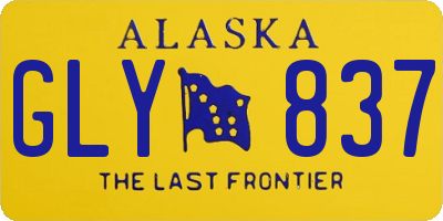AK license plate GLY837