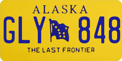 AK license plate GLY848