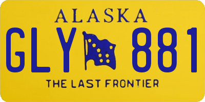 AK license plate GLY881