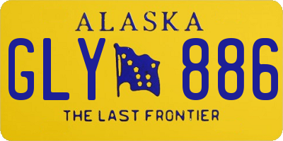 AK license plate GLY886