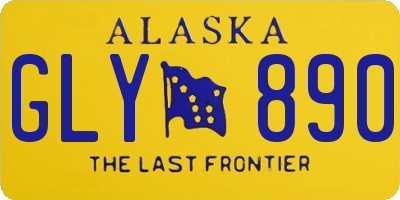 AK license plate GLY890