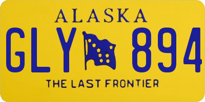 AK license plate GLY894