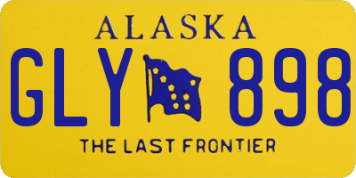 AK license plate GLY898