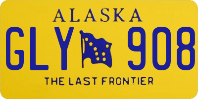 AK license plate GLY908