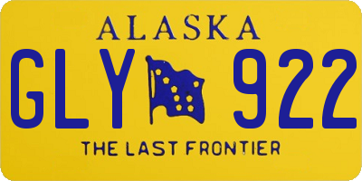 AK license plate GLY922