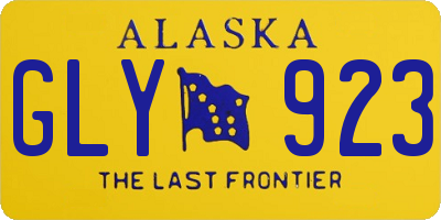 AK license plate GLY923