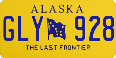 AK license plate GLY928