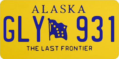 AK license plate GLY931