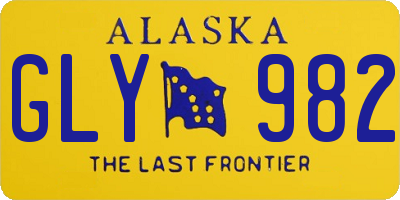 AK license plate GLY982
