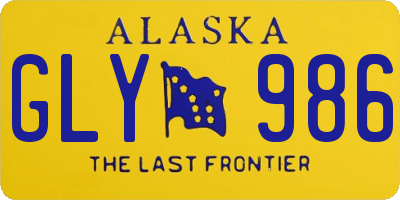 AK license plate GLY986