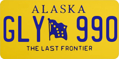 AK license plate GLY990