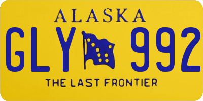 AK license plate GLY992