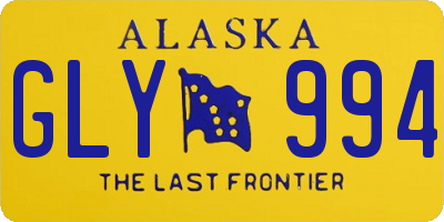 AK license plate GLY994