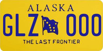 AK license plate GLZ000