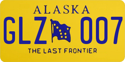 AK license plate GLZ007