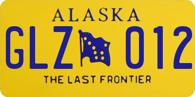 AK license plate GLZ012