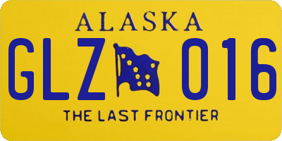 AK license plate GLZ016