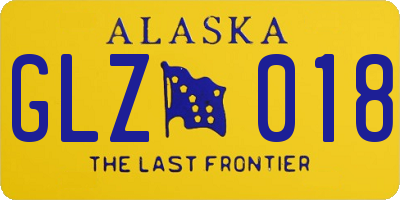 AK license plate GLZ018