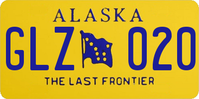 AK license plate GLZ020