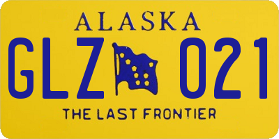 AK license plate GLZ021