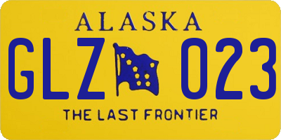 AK license plate GLZ023