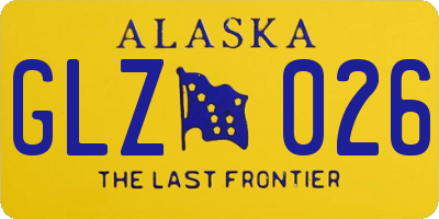 AK license plate GLZ026