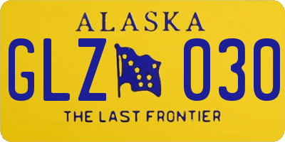 AK license plate GLZ030