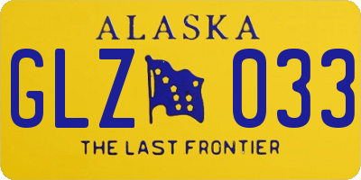 AK license plate GLZ033
