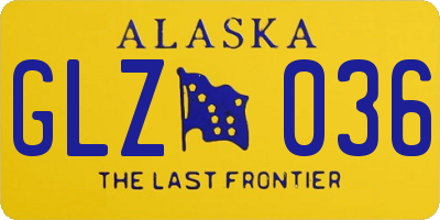 AK license plate GLZ036