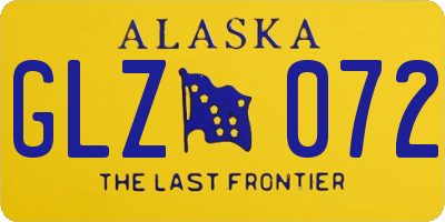 AK license plate GLZ072